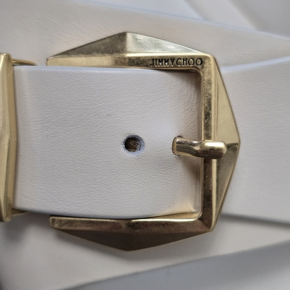 Jimmy Choo Hawke Mule Flat Latte/Gold Ladies Size 38.5 EUC Luxury Leather - Picture 5 of 13